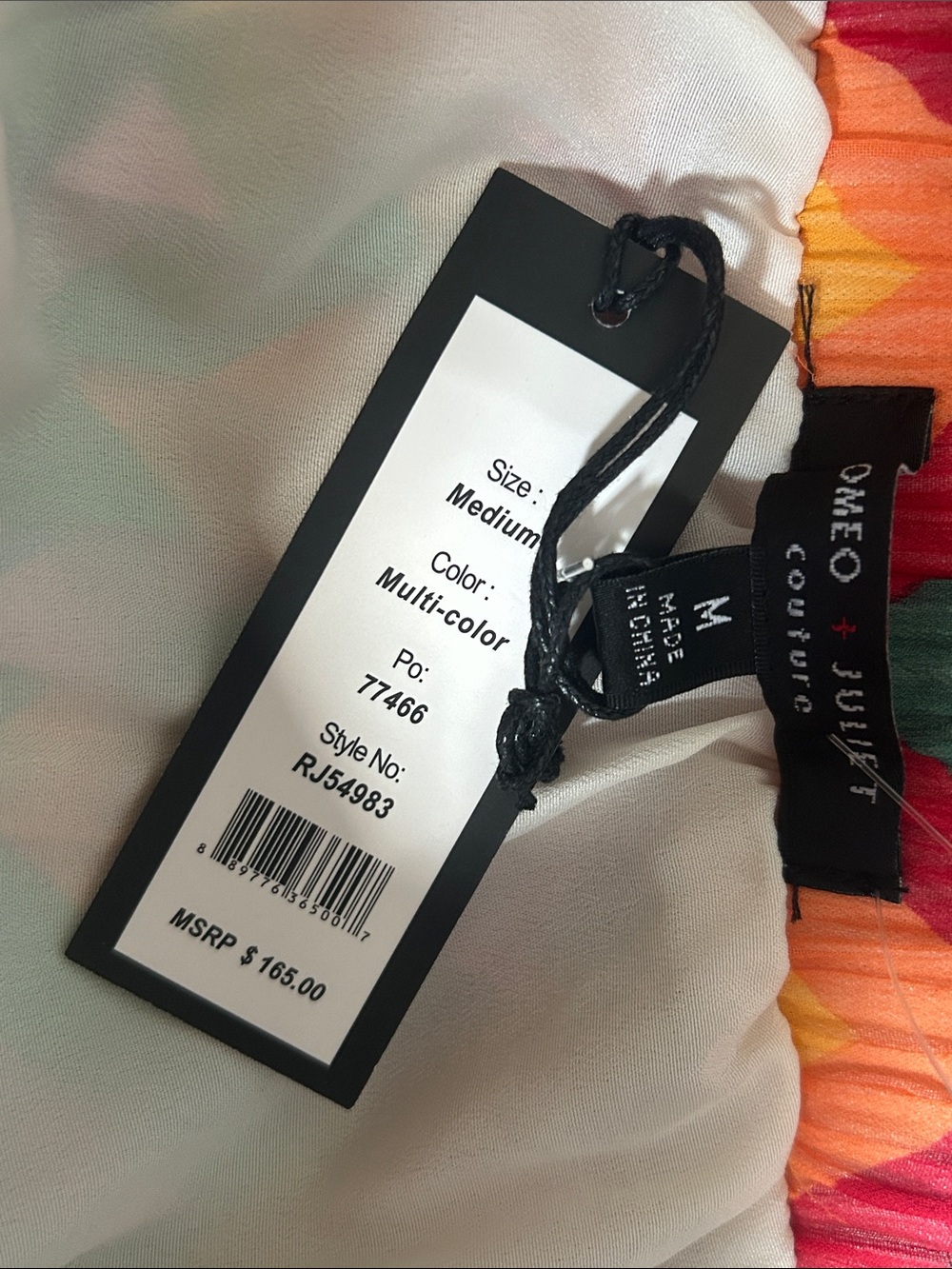 NWT Romeo & Juliet couture multicolor pull on pleated skirt size Medium - Picture 3 of 4